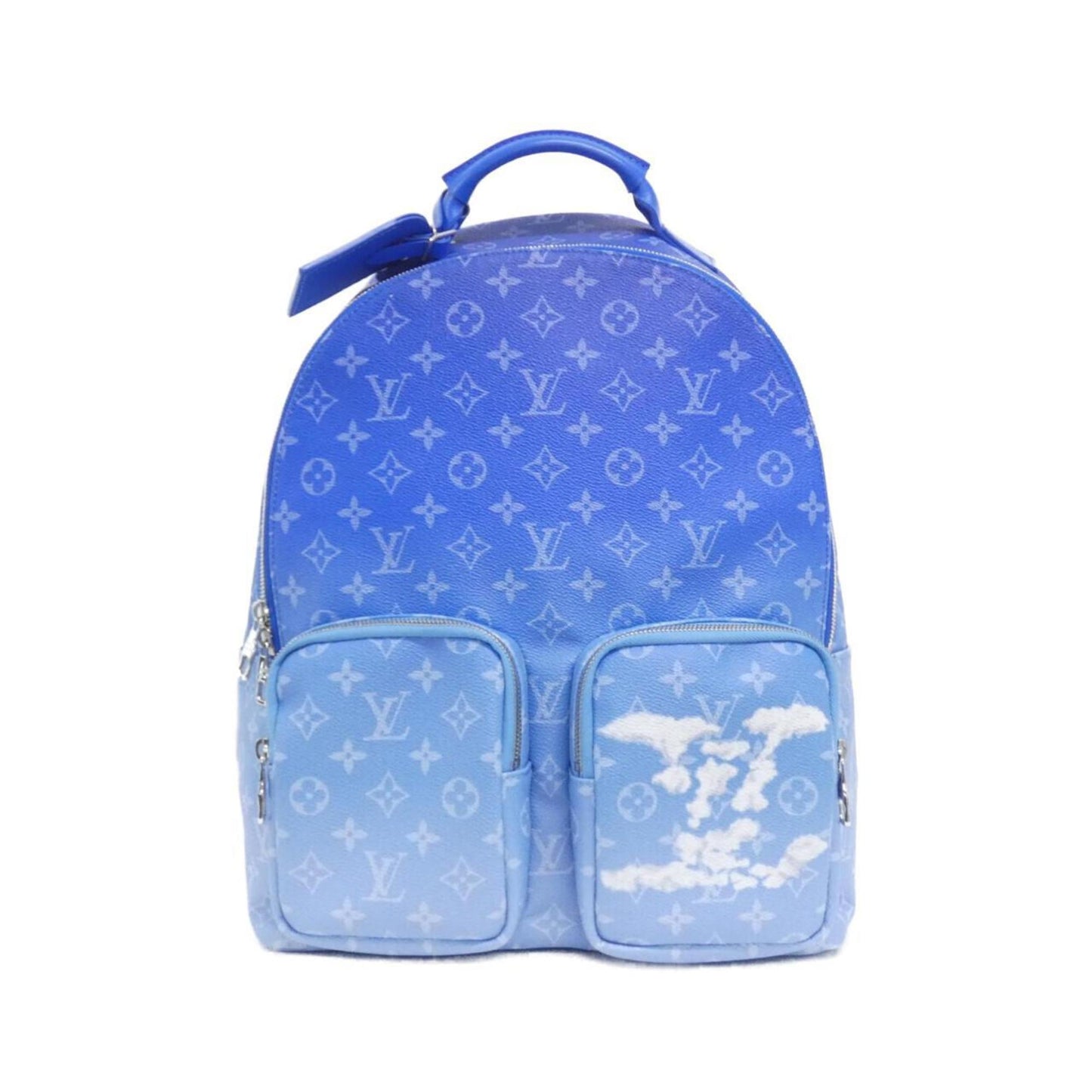 Louis Vuitton Blue Coated Canvas Backpack (Pre-Owned)