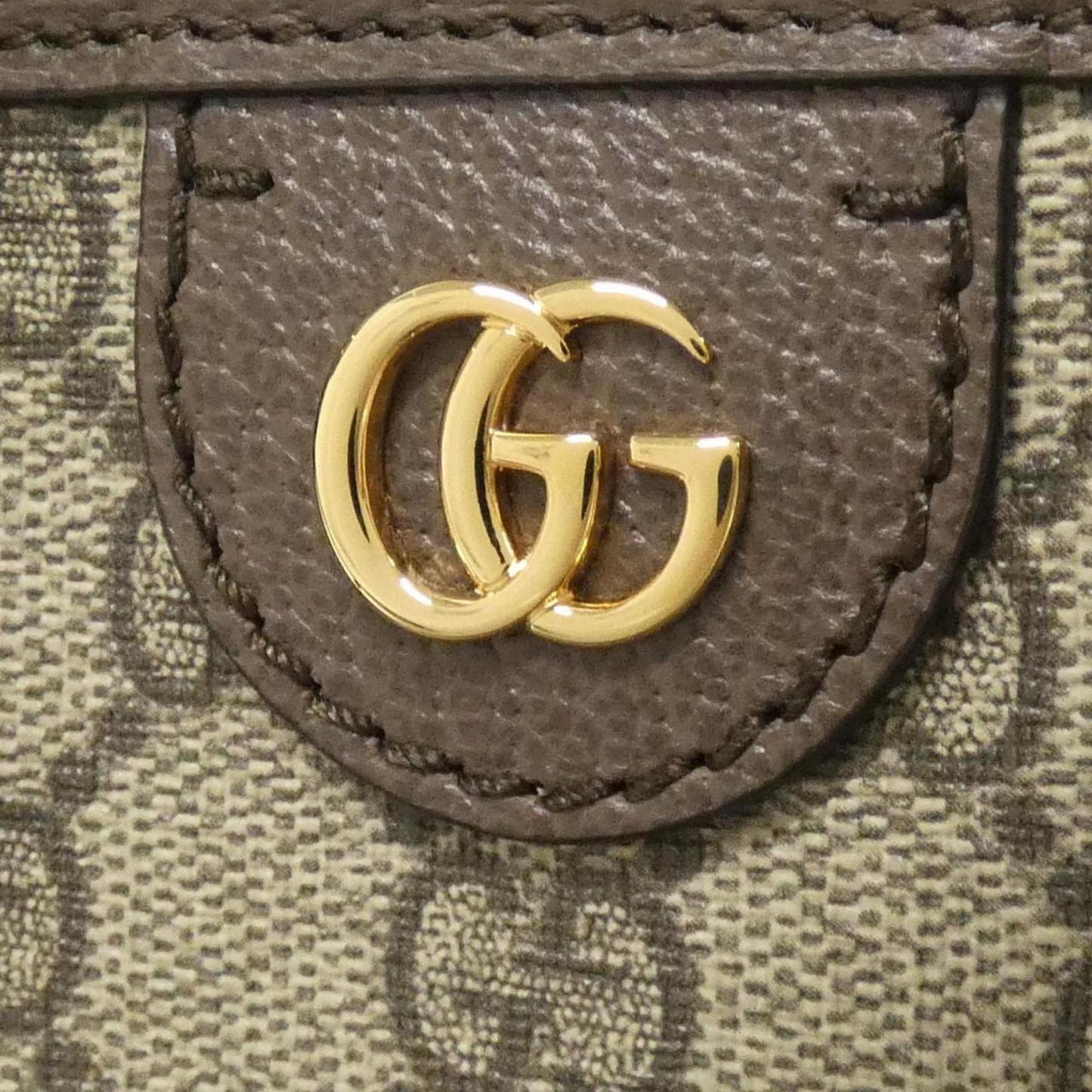 Gucci Beige Brown Gg Supreme Leather Handbag (Pre-Owned)