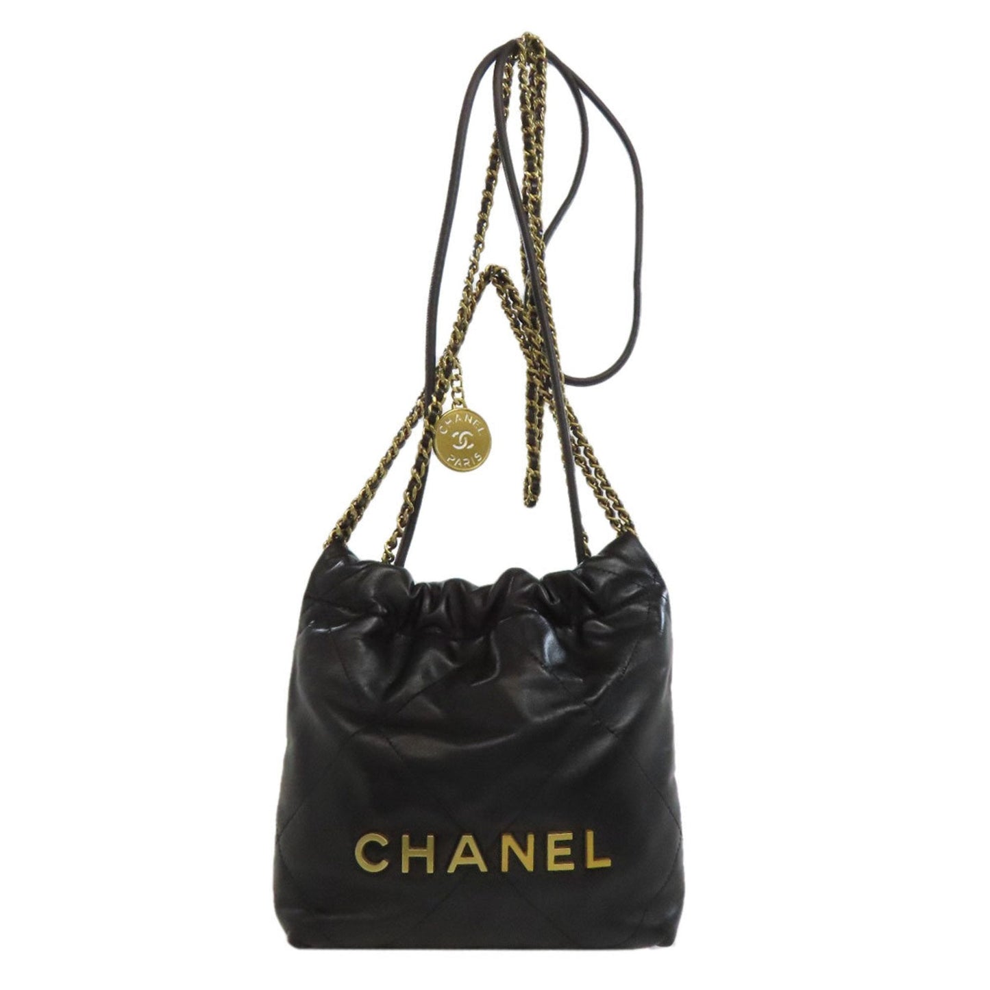 Chanel Black Leather Handbag (Pre-Owned)