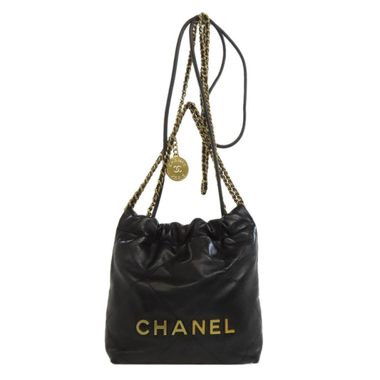 Chanel Black Leather Handbag (Pre-Owned)