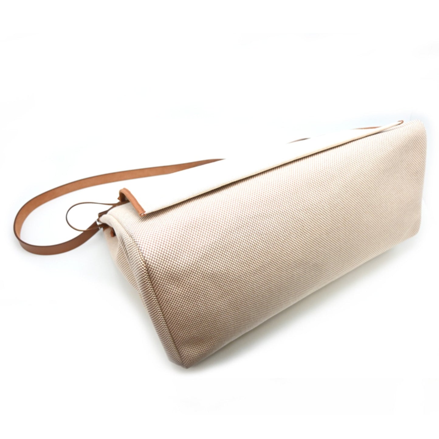 Hermes Beige Brown Leather Handbag (Pre-Owned)
