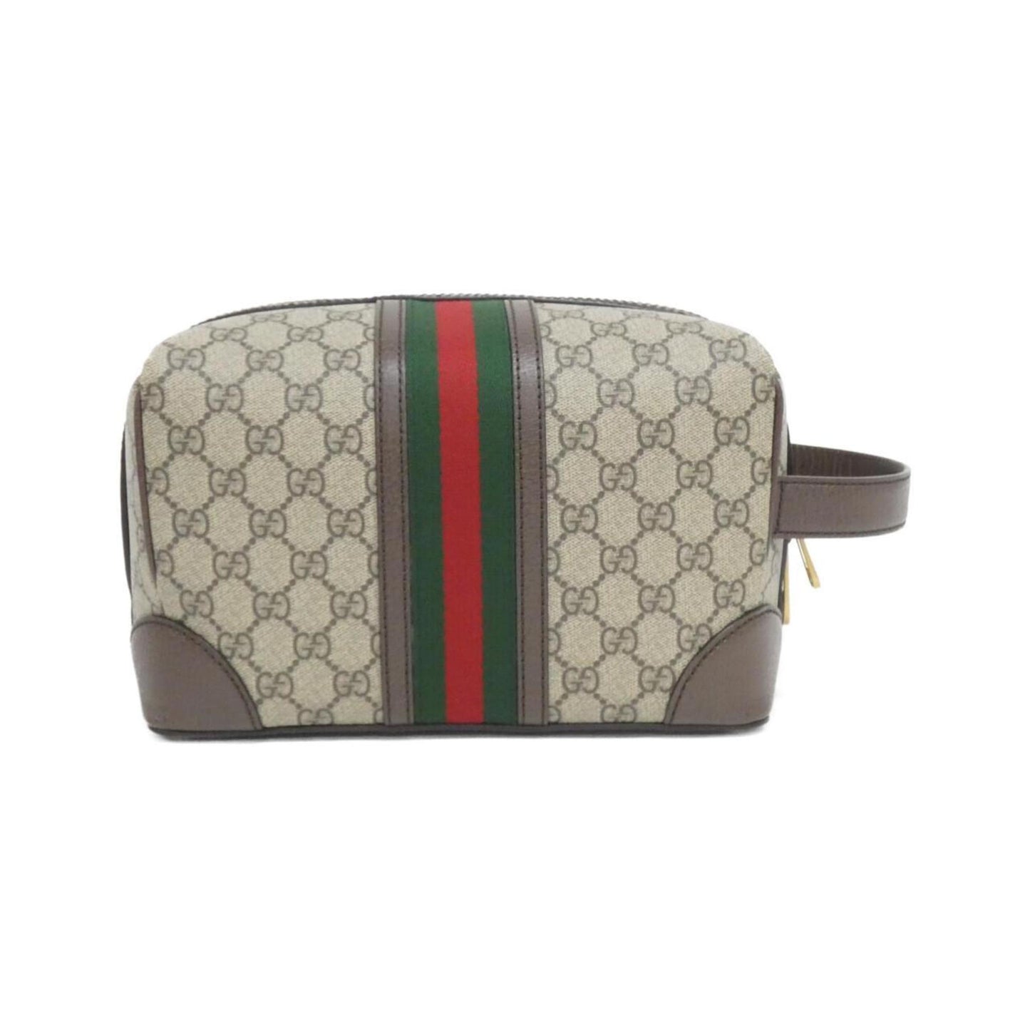 Gucci Beige Brown Gg Supreme Leather Handbag (Pre-Owned)