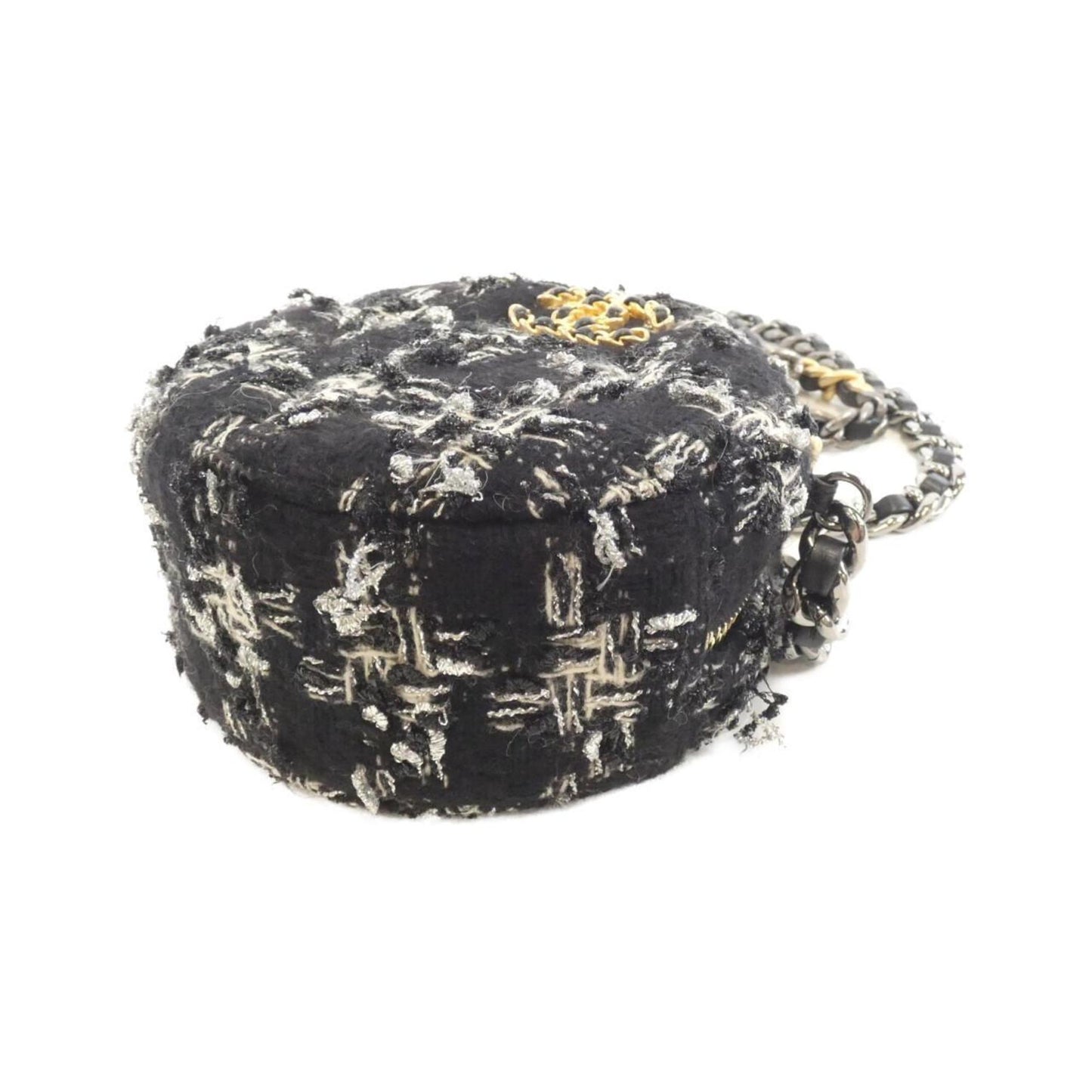 Chanel Black White Tweed Shoulder Bag (Pre-Owned)