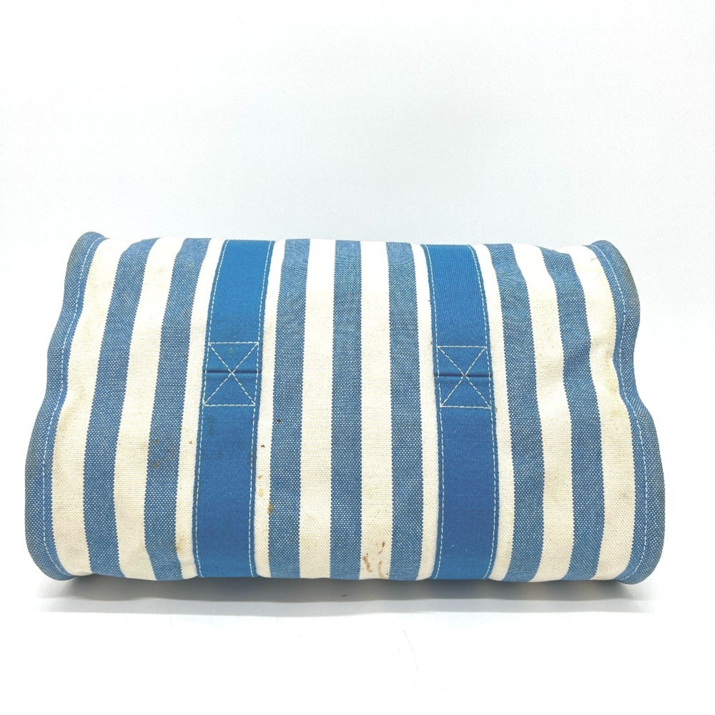 Hermes Blue White Yellow Canvas Handbag Pouch Tote Bag (Pre-Owned)