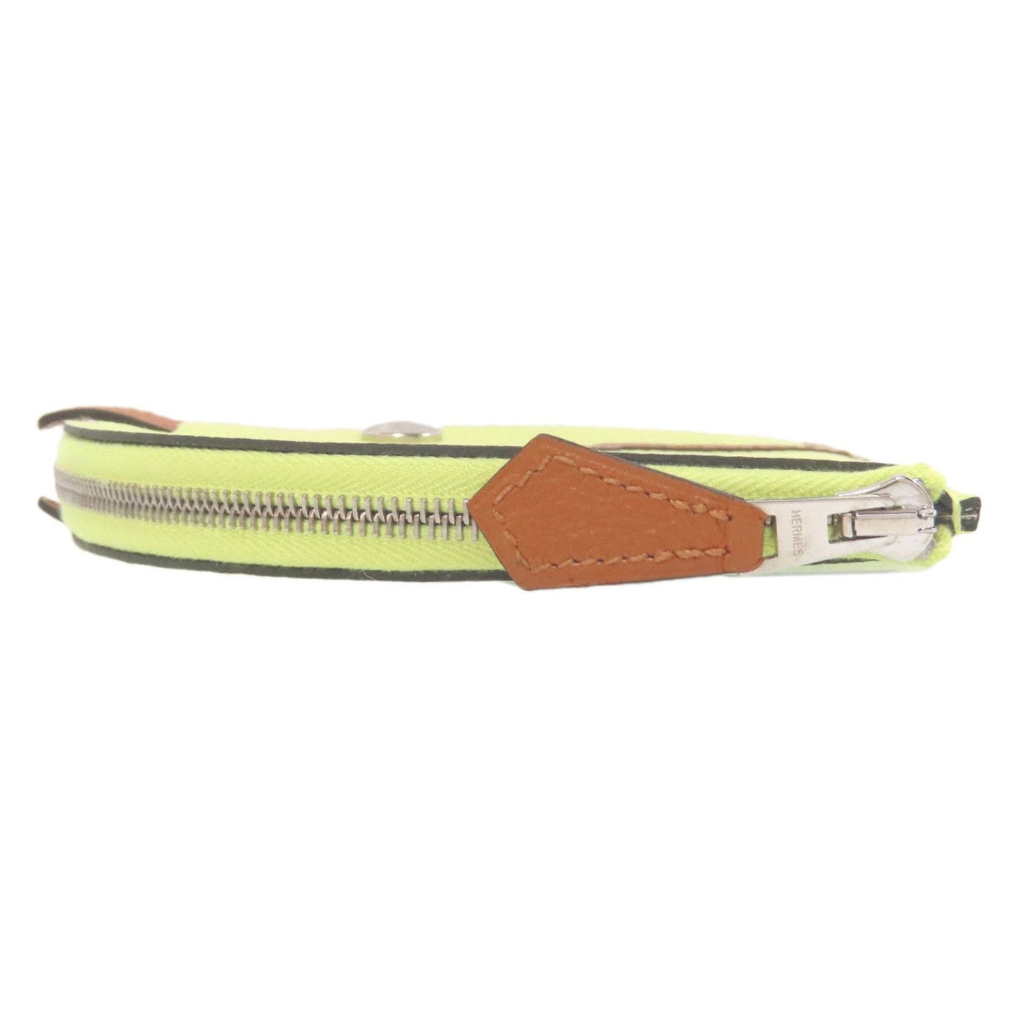 Hermes Lime Green Chevre Leather Coin Purse/Coin Case (Pre-Owned)