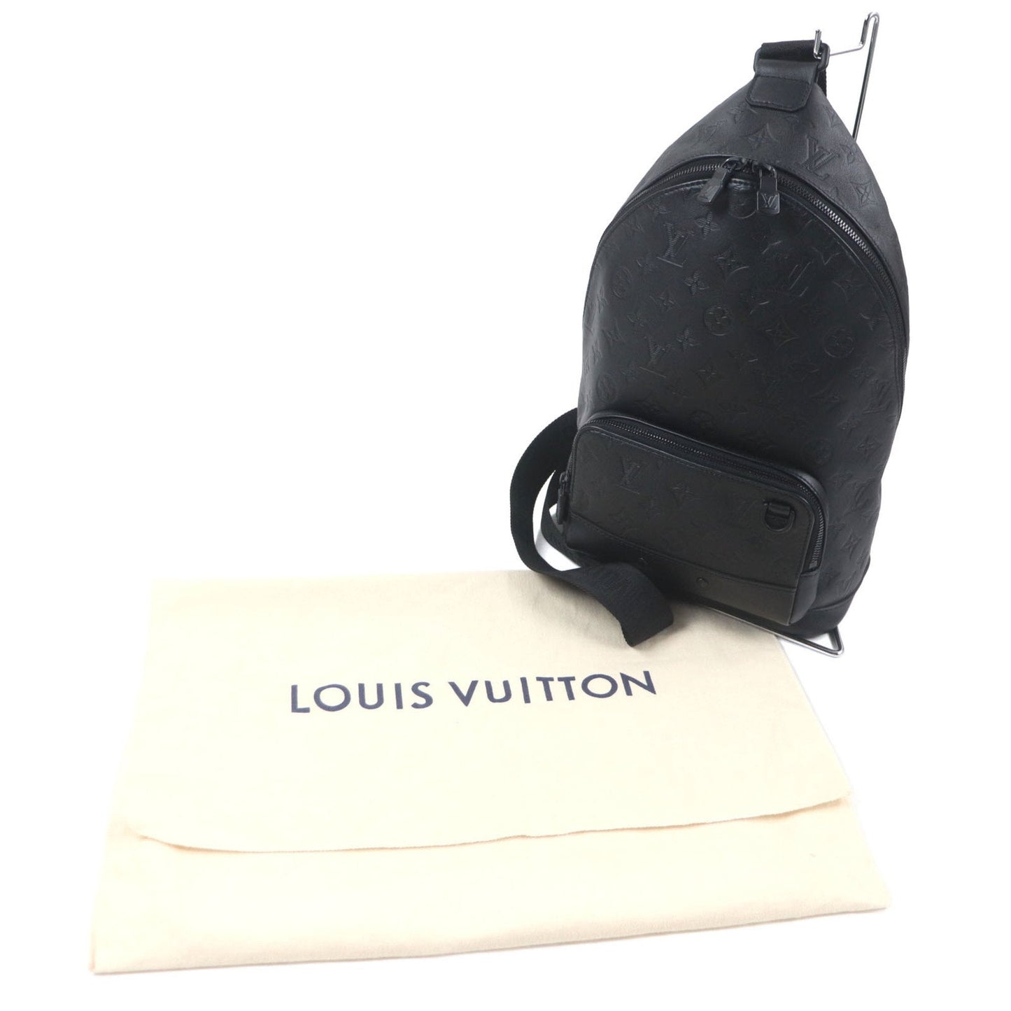 Louis Vuitton Black Leather Sling Bag (Pre-Owned)