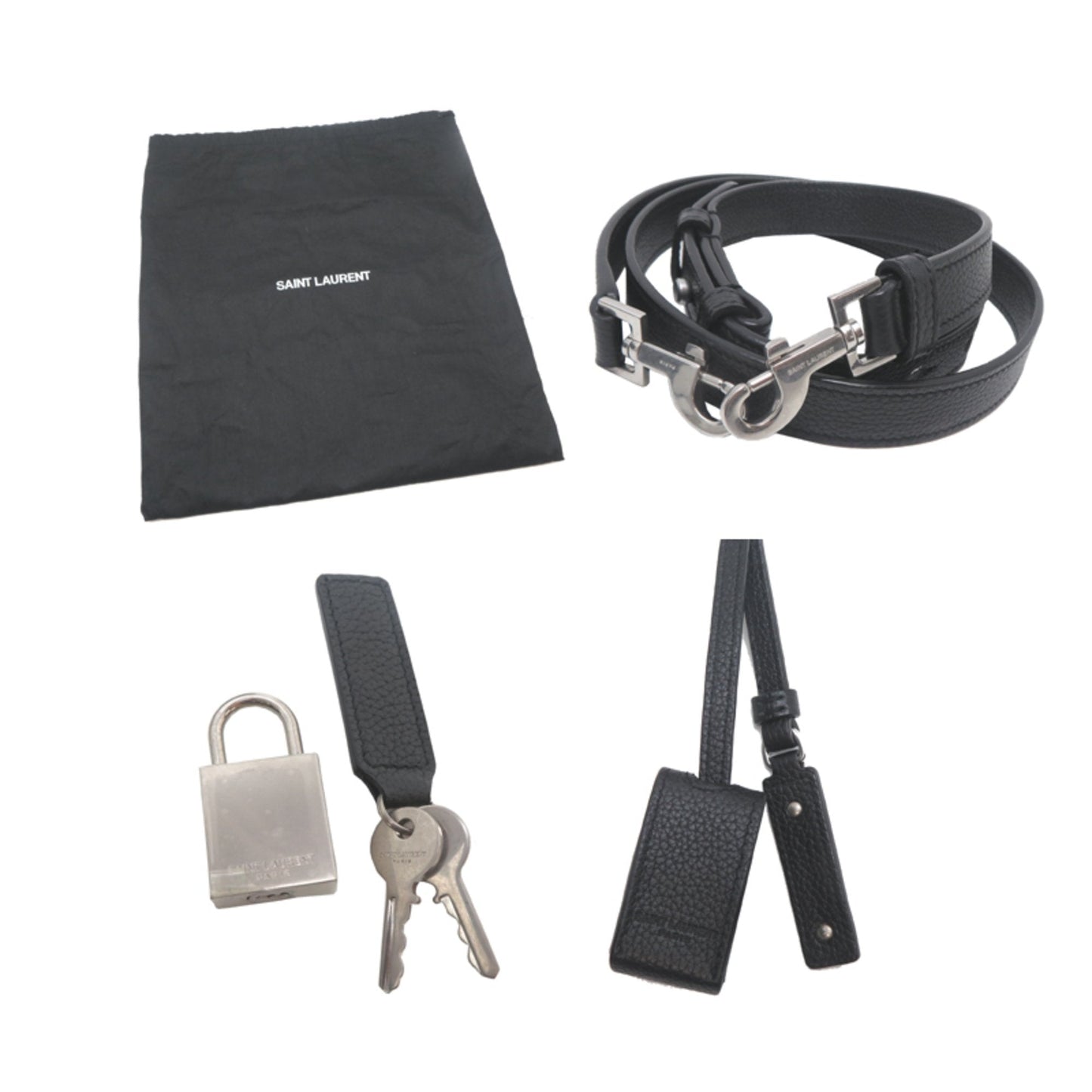 Saint Laurent Black Leather Handbag (Pre-Owned)