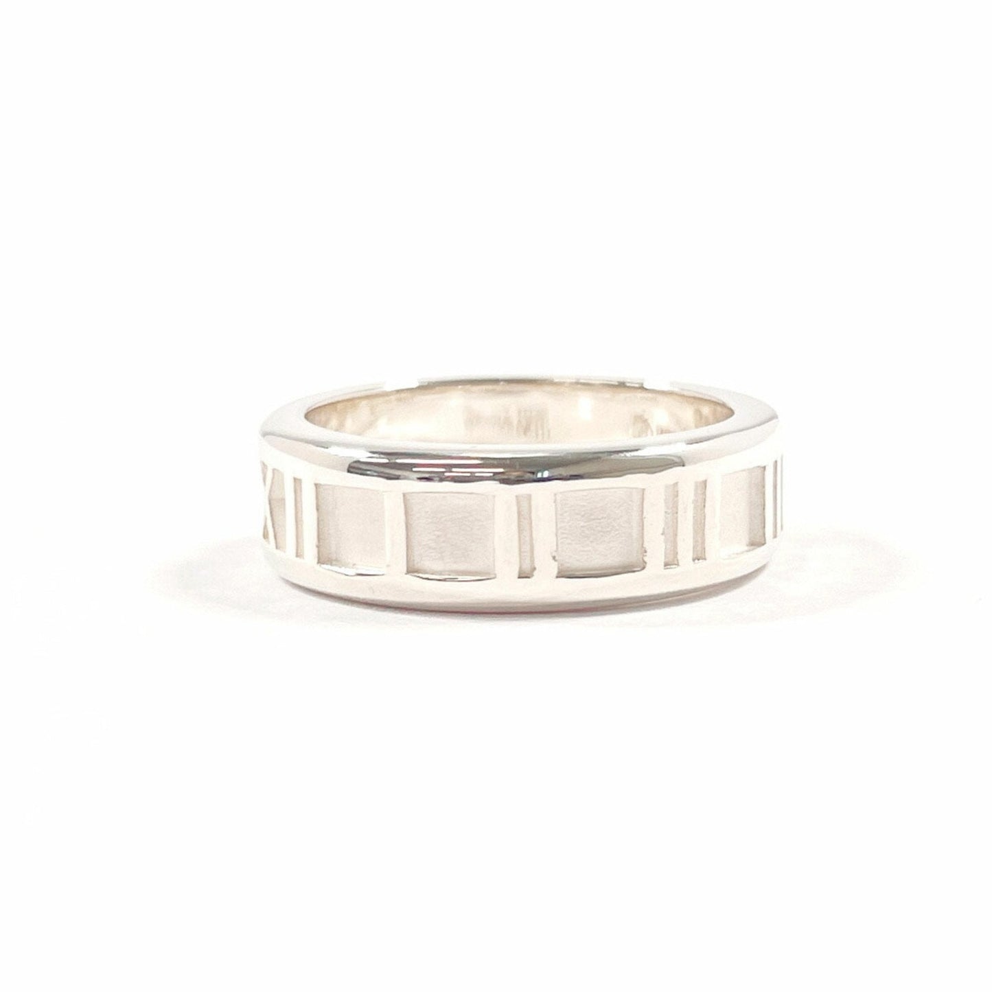 Tiffany Atlas Silver Silver 925 Band Ring (Pre-Owned)