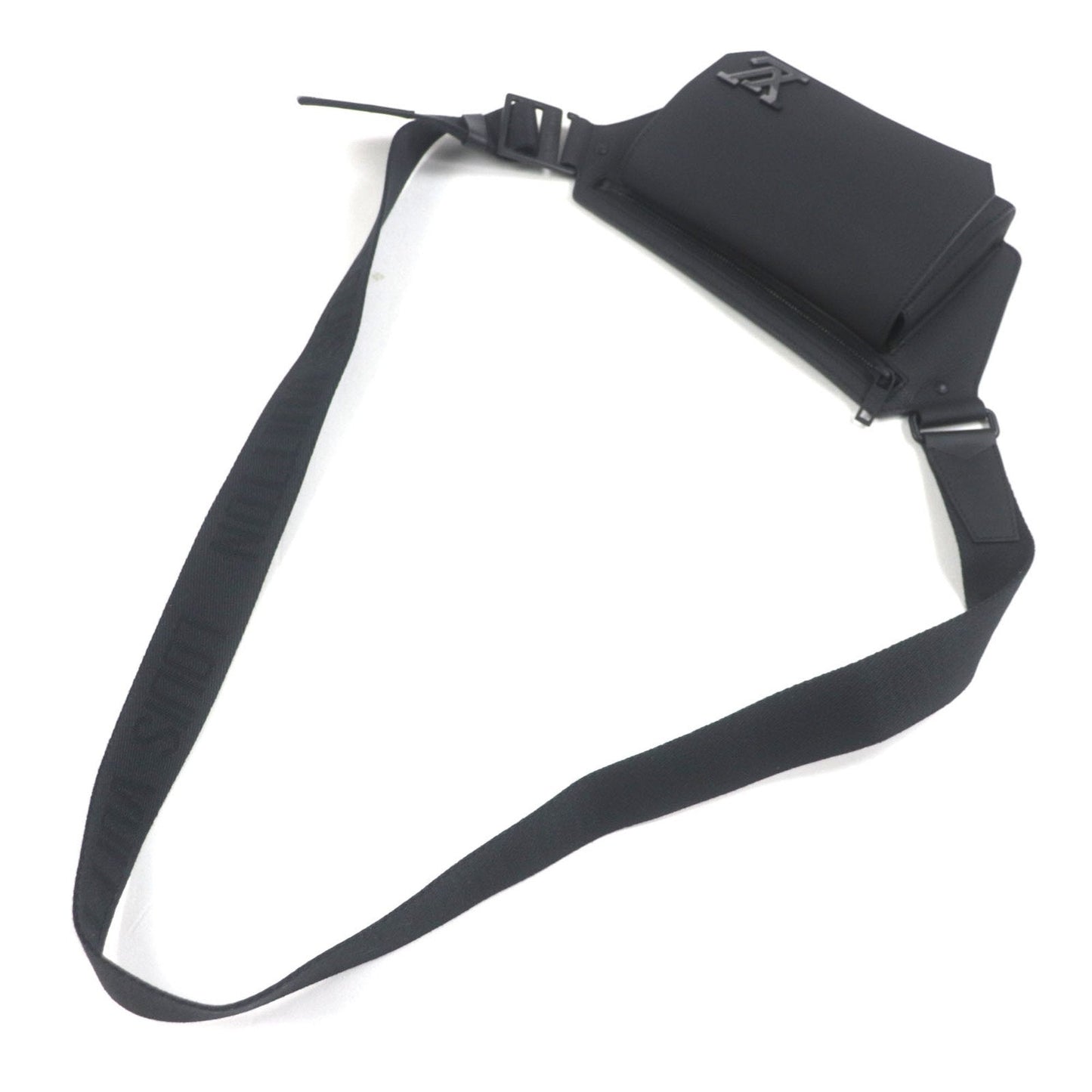 Louis Vuitton Black Leather Sling Bag (Pre-Owned)