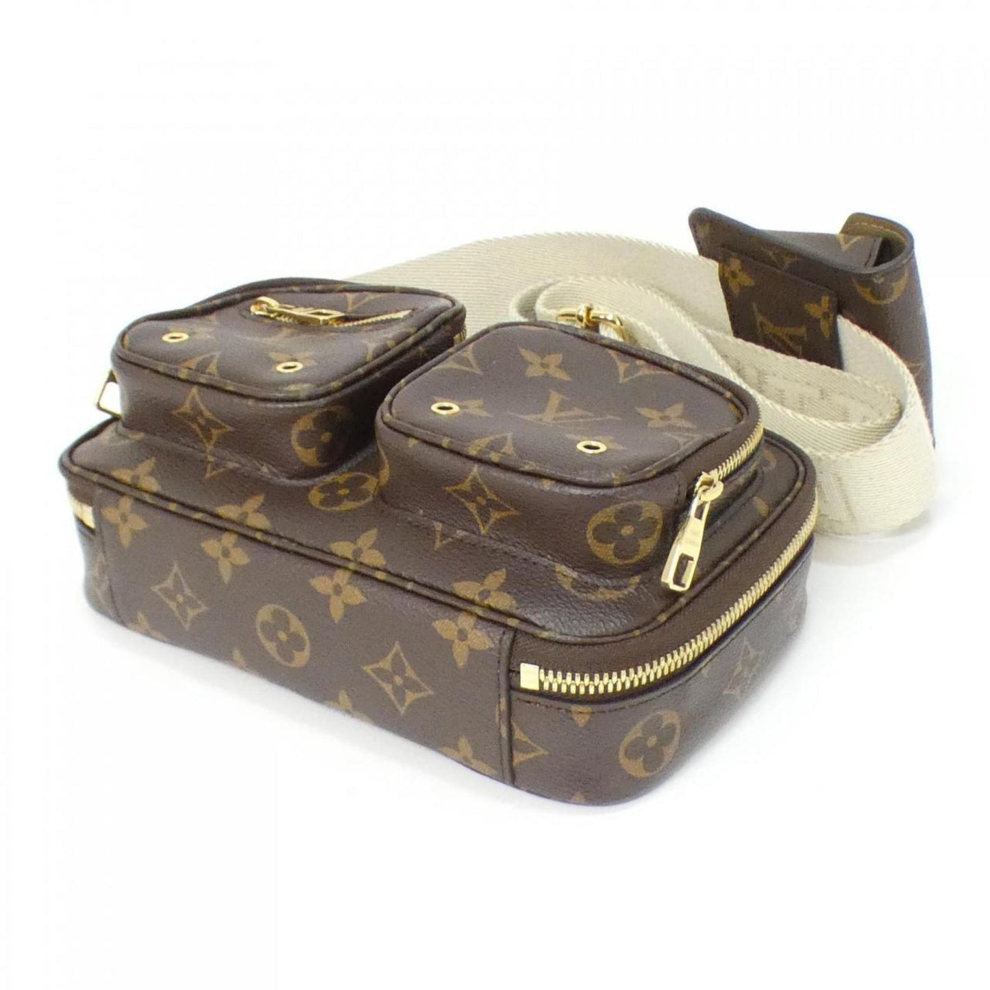Louis Vuitton Marron Coated Canvas Shoulder Bag (Pre-Owned)