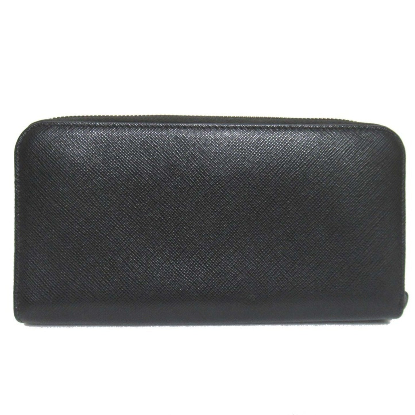 Prada Black Saffiano Triangle Coin Purse/Coin Case (Pre-Owned)