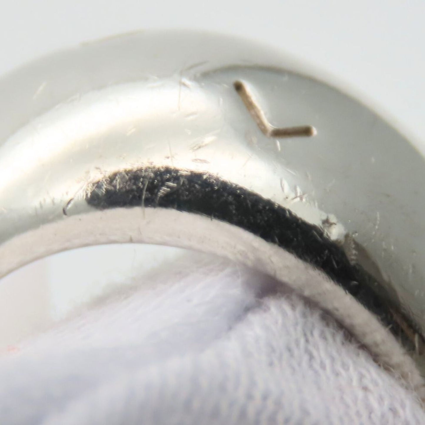 Chanel Silver Silver 925 Band Ring (Pre-Owned)
