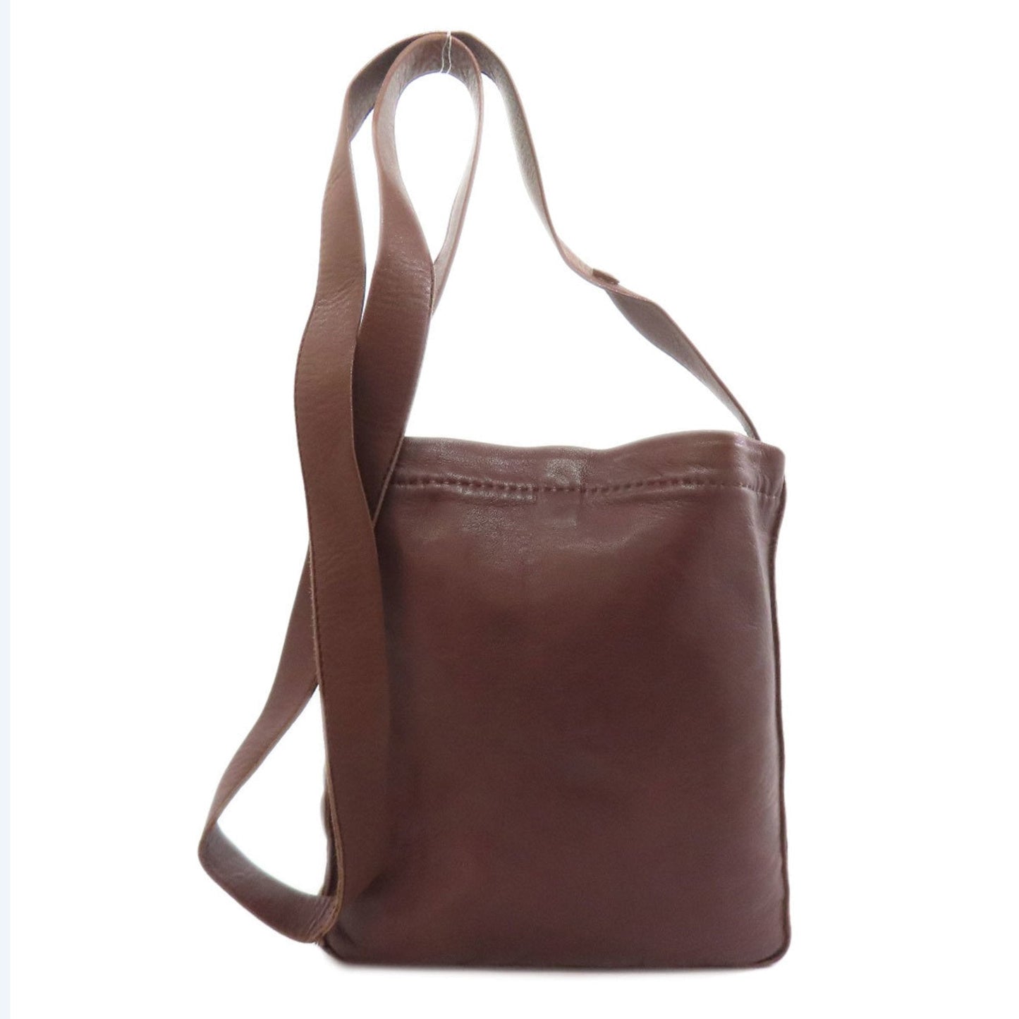 Hermes Toudou Brown Leather Shoulder Bag (Pre-Owned)
