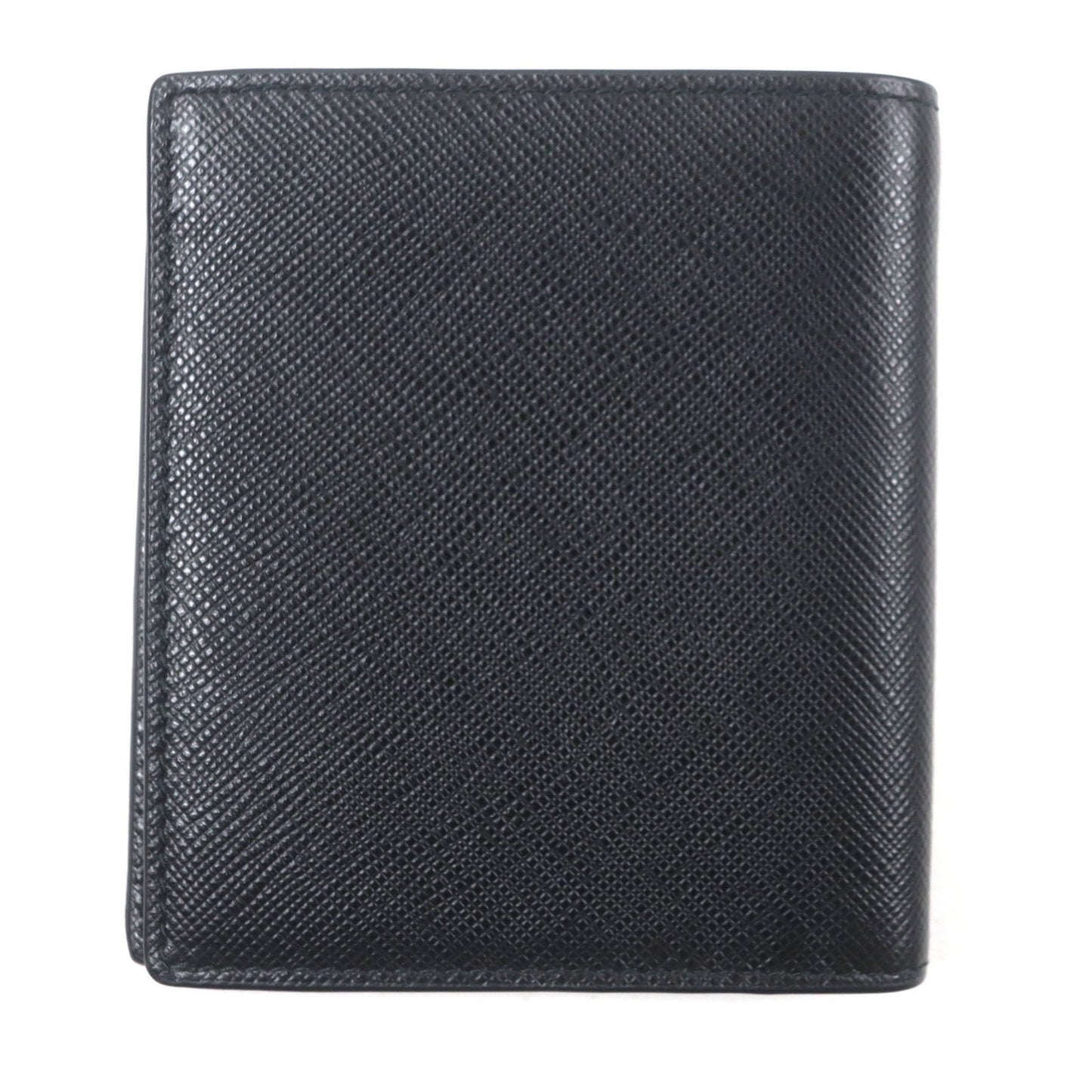 Prada Black Green Saffiano Bill Wallet (Bi-Fold) (Pre-Owned)