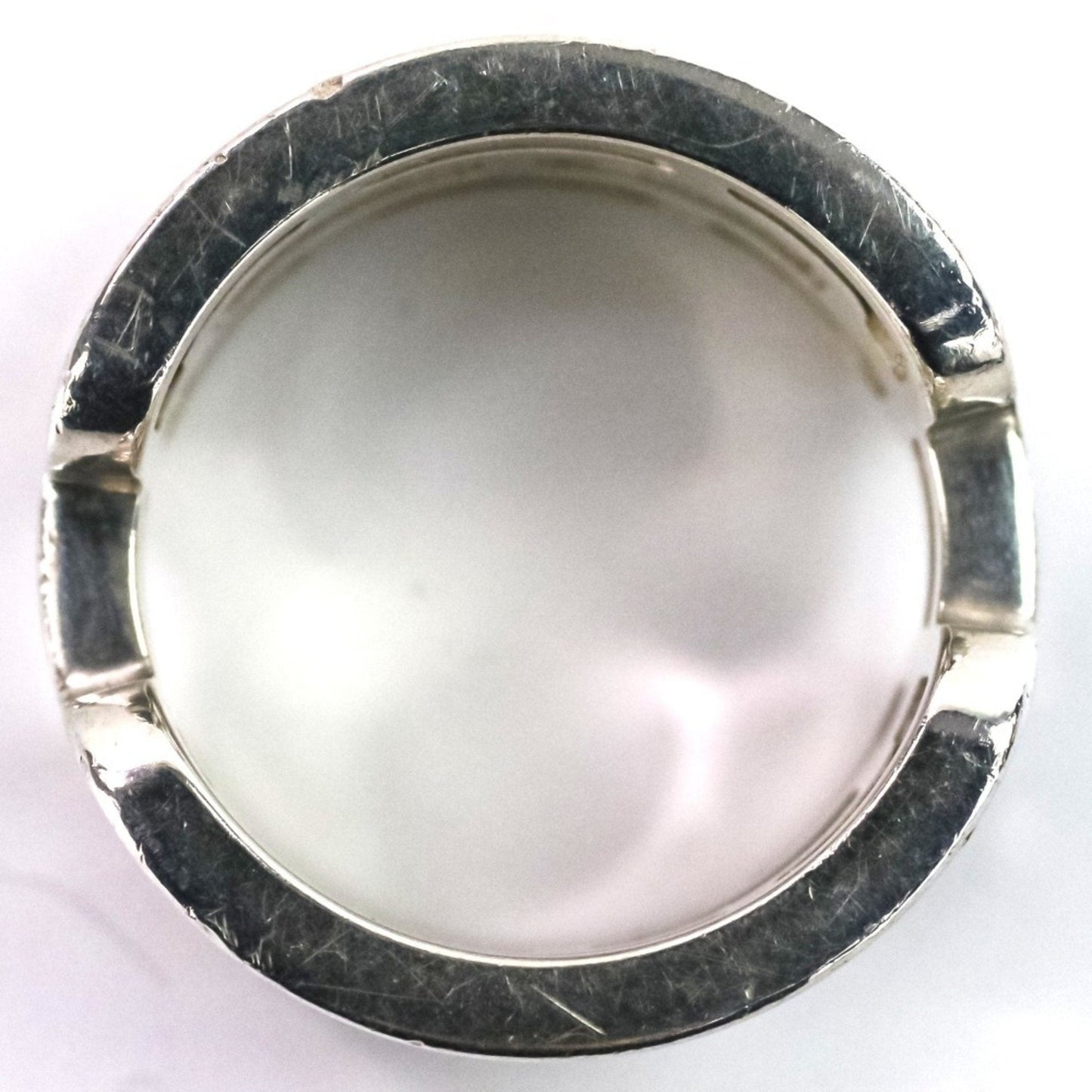 Hermes Silver Silver 925 Band Ring (Pre-Owned)