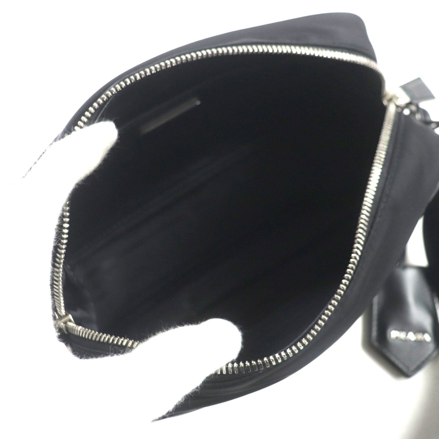 Prada Black Nylon Leather Shoulder Bag (Pre-Owned)