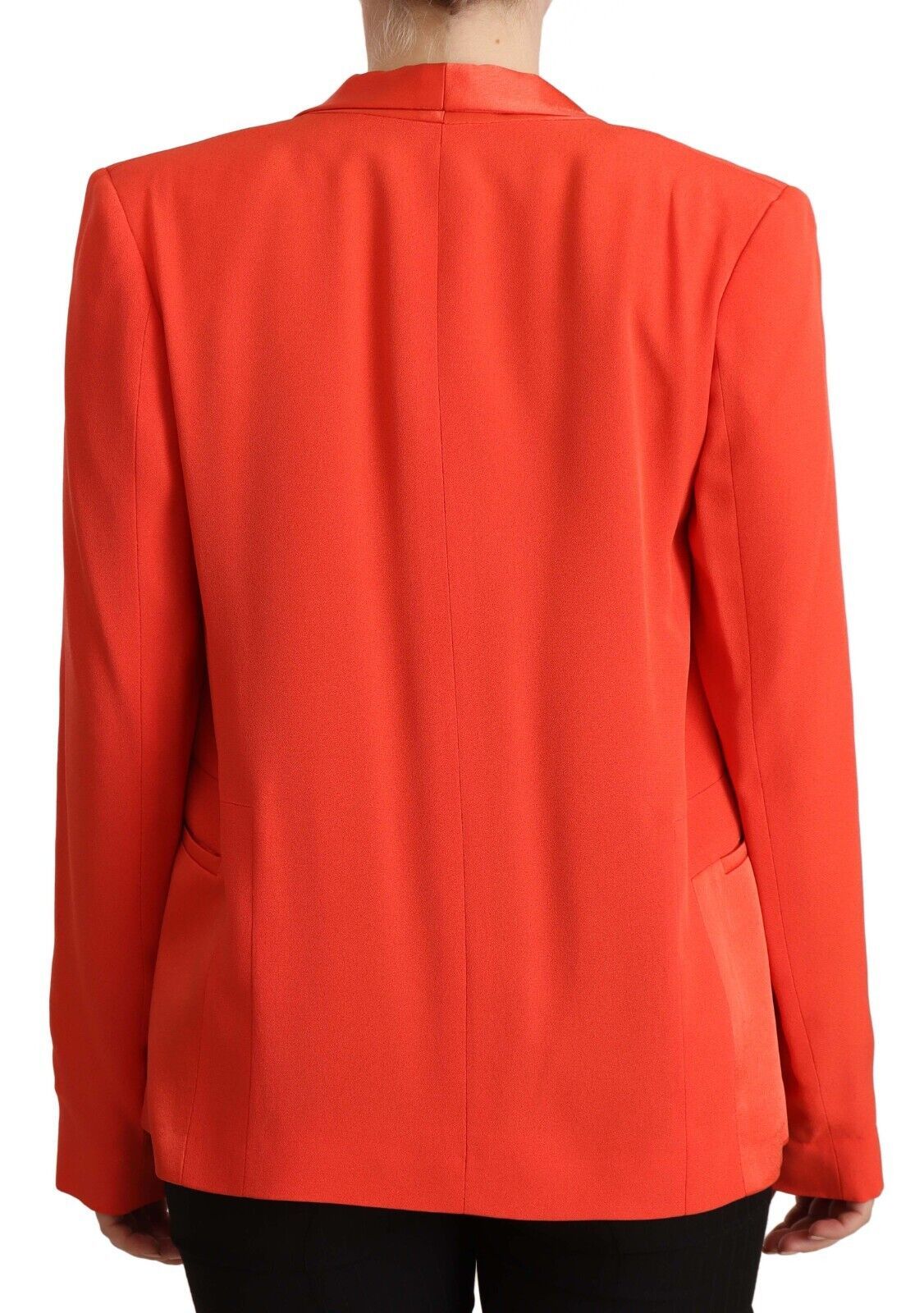 CO|TE Orange Long Sleeves Acetate Blazer Pocket Overcoat Women's Jacket