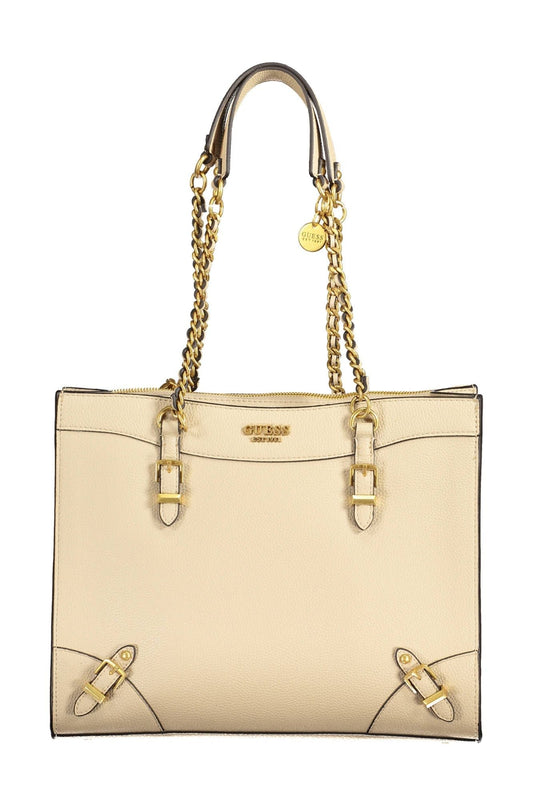 Guess Jeans Beige Polyethylene Women's Handbag (Pre-Owned)