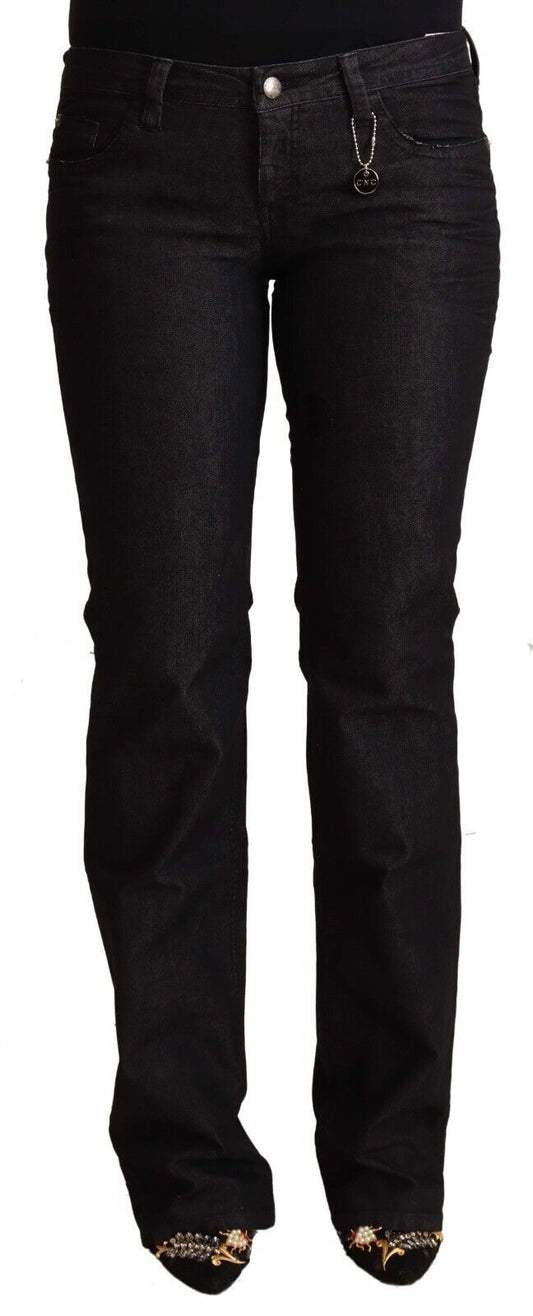 Costume National Black Cotton Low Waist Skinny Women's Jeans