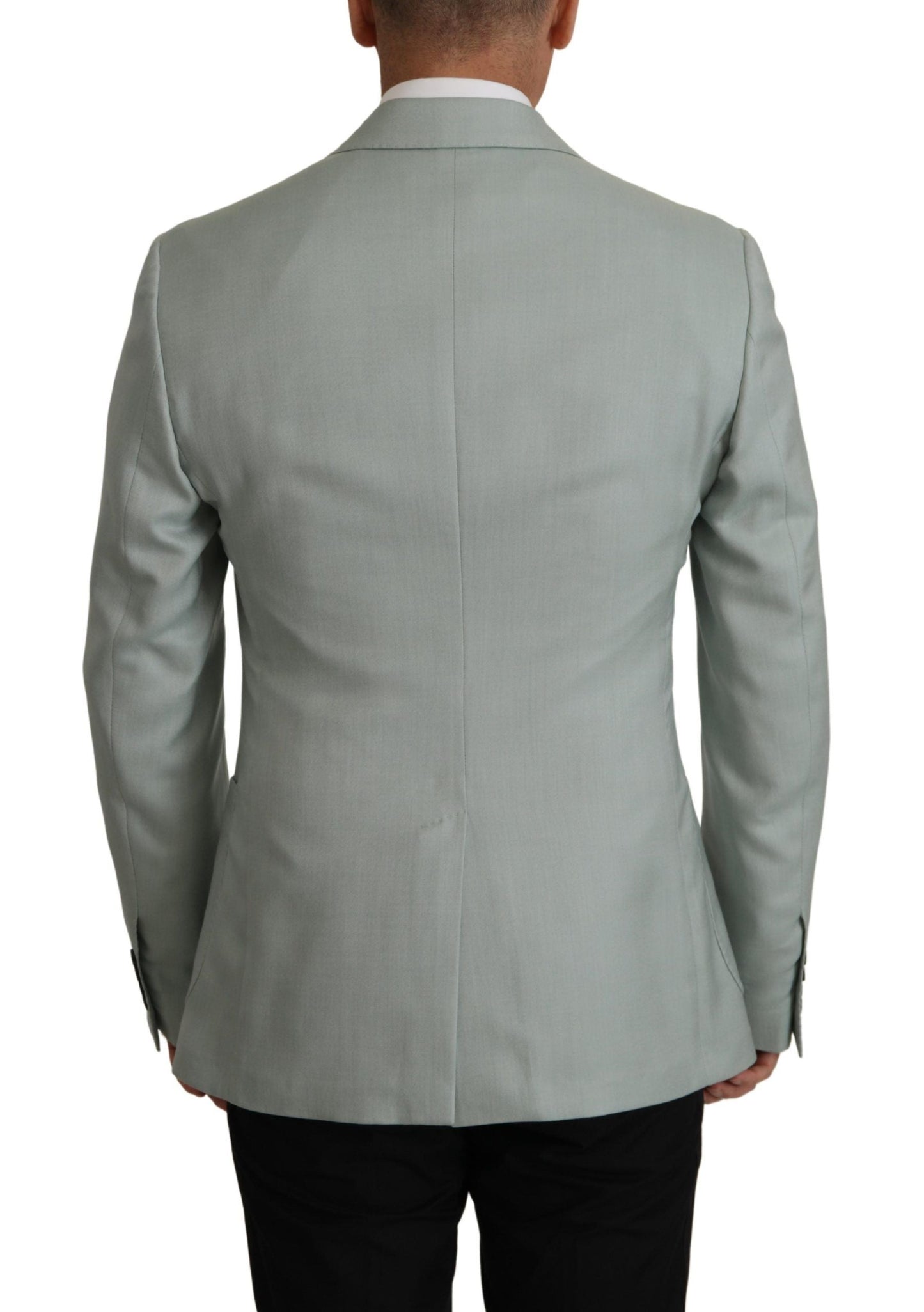 Dolce & Gabbana Light Green Cashmere Silk Men's Blazer