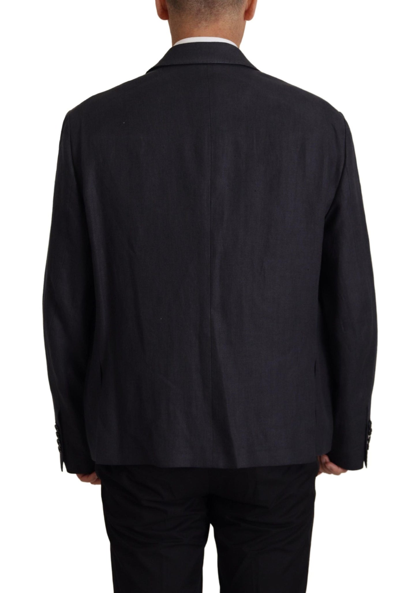 Dolce & Gabbana Blue Linen Formal Mens Blazer Men's Jacket
