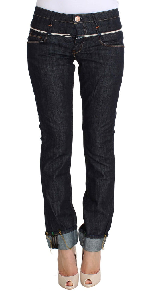 Acht Blue Denim Cotton Bottoms Straight Fit Women's Jeans