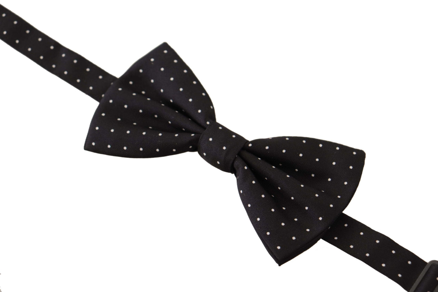 Dolce & Gabbana Black White Polka Dot 100% Silk Neck Papillon Men's Tie