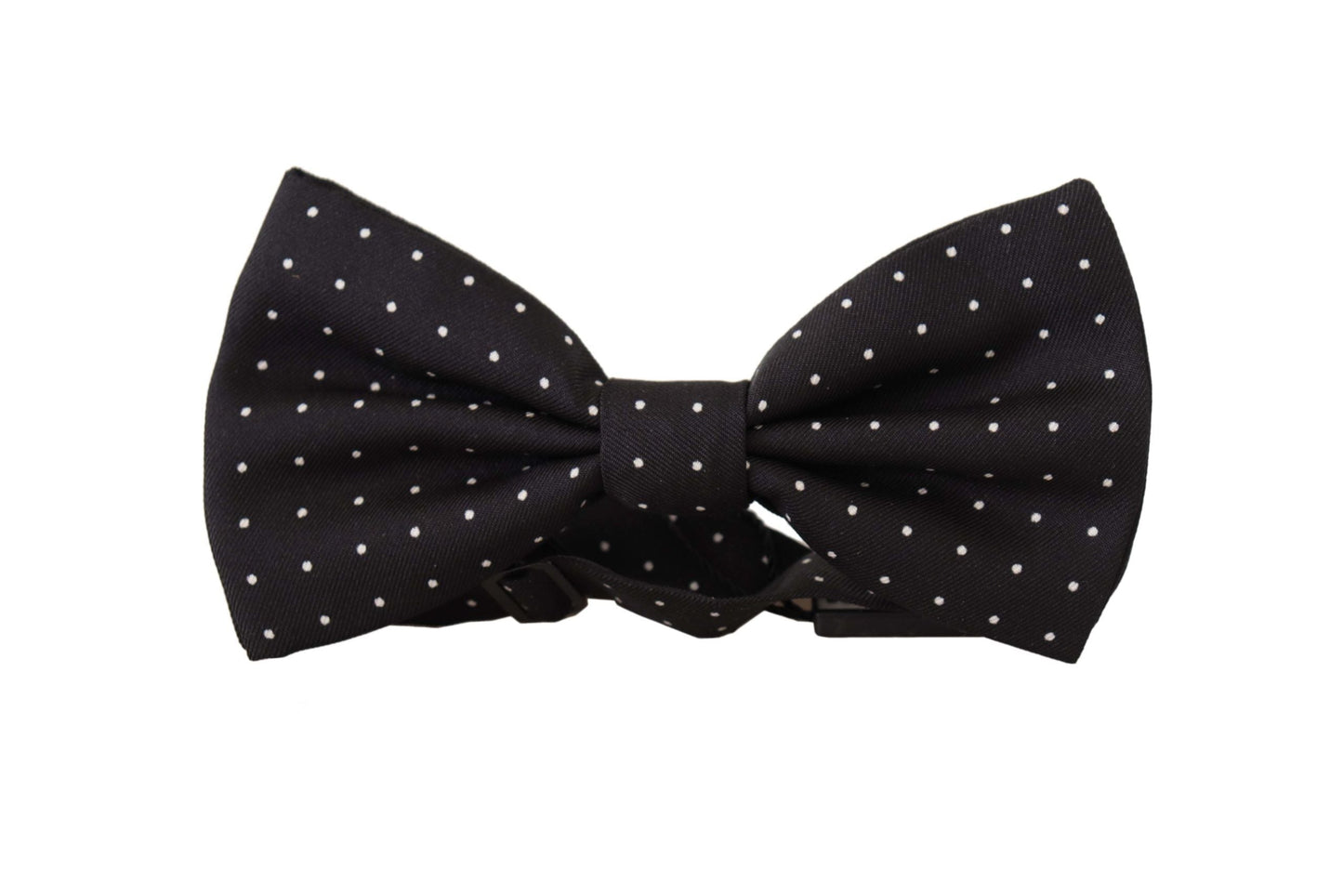 Dolce & Gabbana Black White Polka Dot 100% Silk Neck Papillon Men's Tie