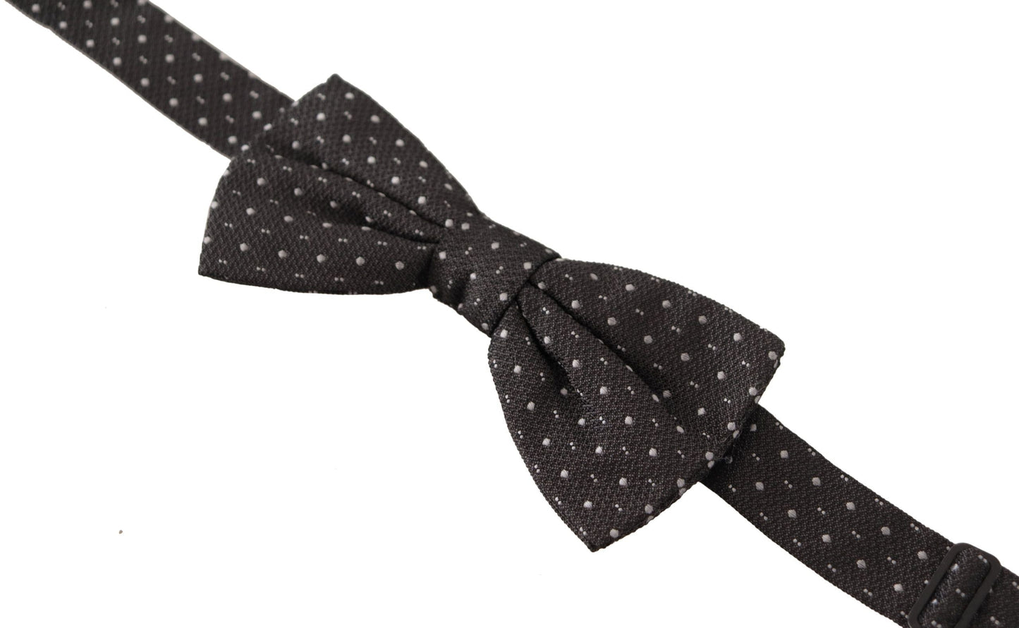 Dolce & Gabbana Gray Polka Dot 100% Silk Neck Papillon Men's Tie
