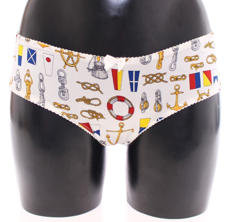 Dolce & Gabbana White Sailor Bra Panty Stretch Women's Underwear