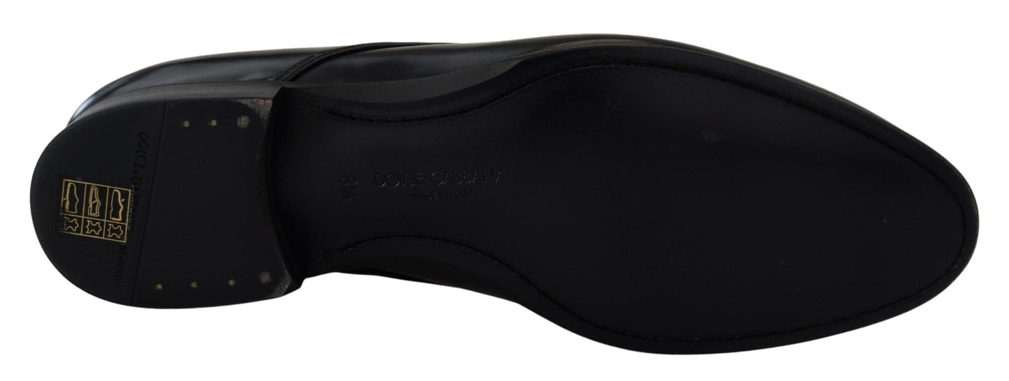 Dolce & Gabbana Black Leather Formal Dress Men's Shoes