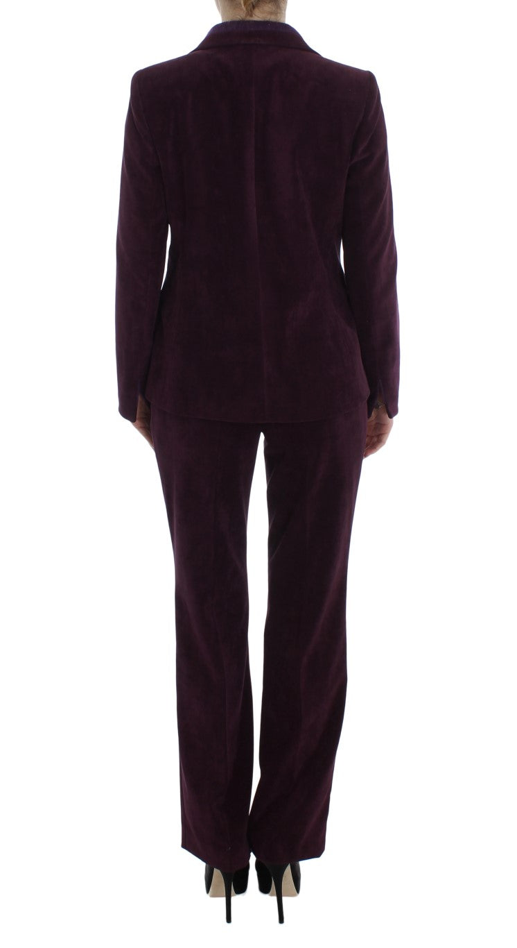 BENCIVENGA Purple Wool Suit T-Shirt Women's Set