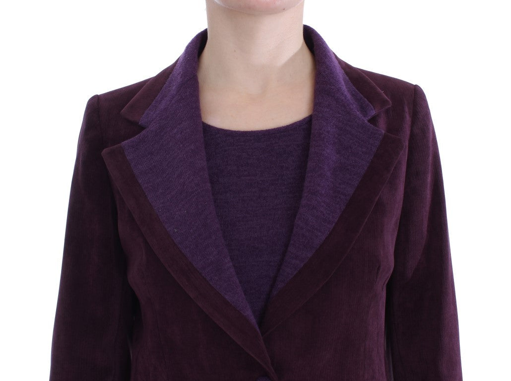 BENCIVENGA Purple Wool Suit T-Shirt Women's Set