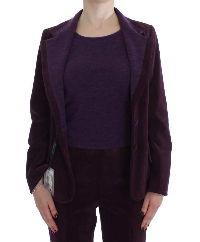 BENCIVENGA Purple Wool Suit T-Shirt Women's Set