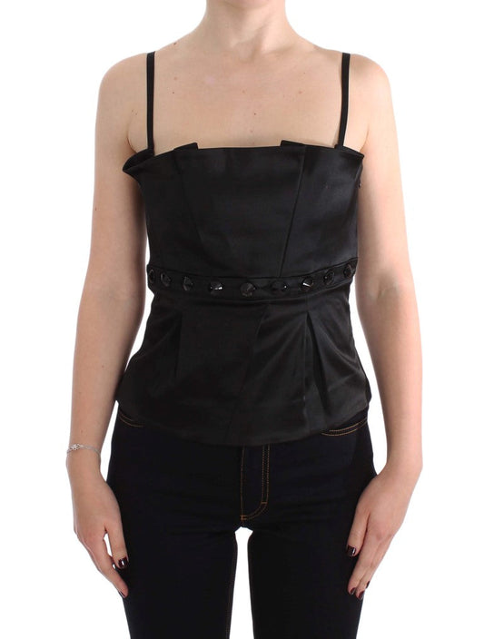 Exte Black Tank Party Evening Top Women's Blouse
