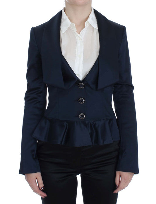 Exte Blue Three Button Single Breasted Blazer Women's Jacket