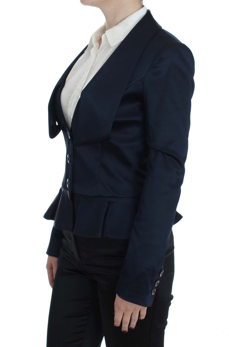 Exte Blue Three Button Single Breasted Blazer Women's Jacket
