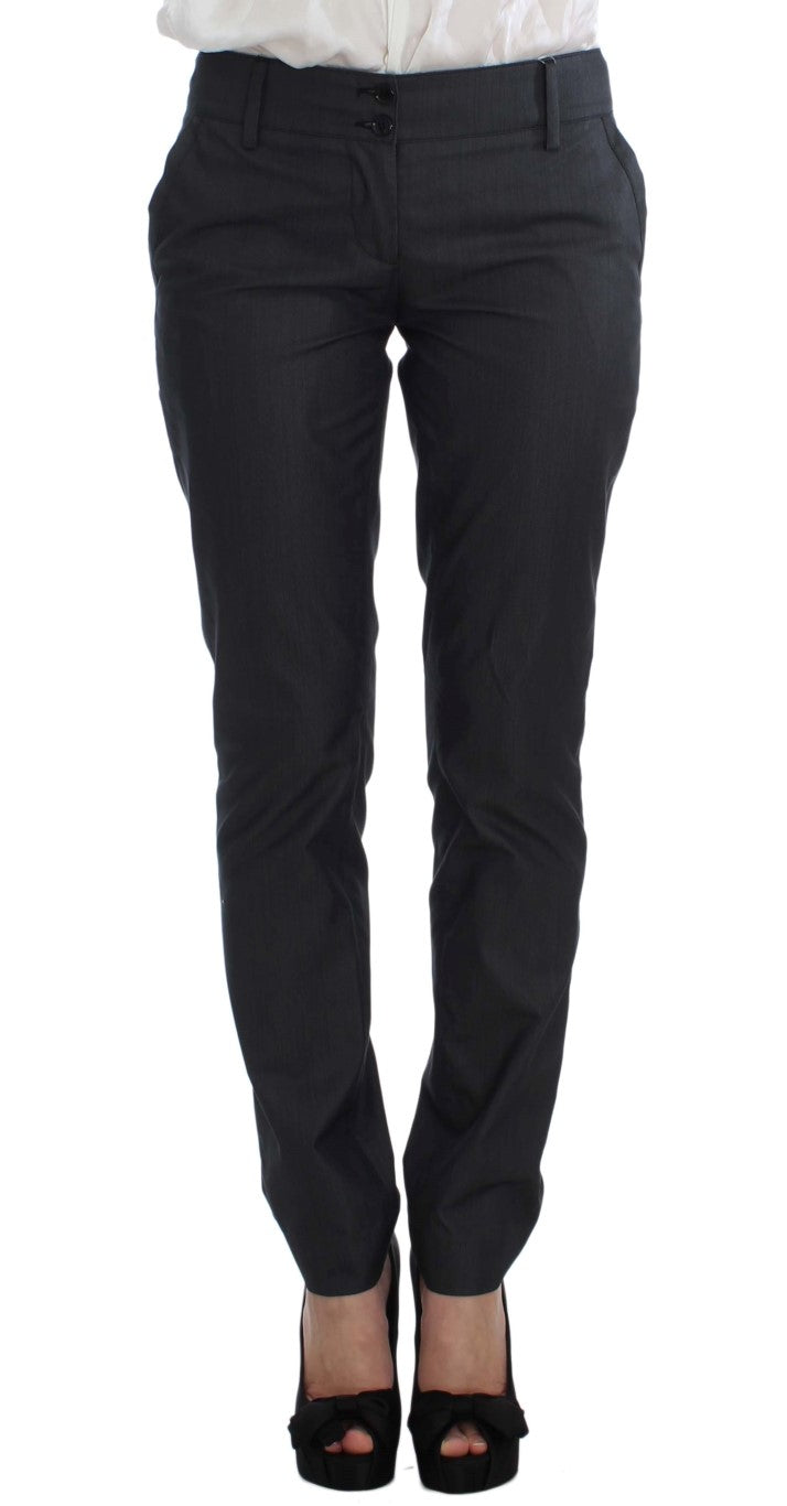 Exte Gray One Button Two Piece Women's Suit