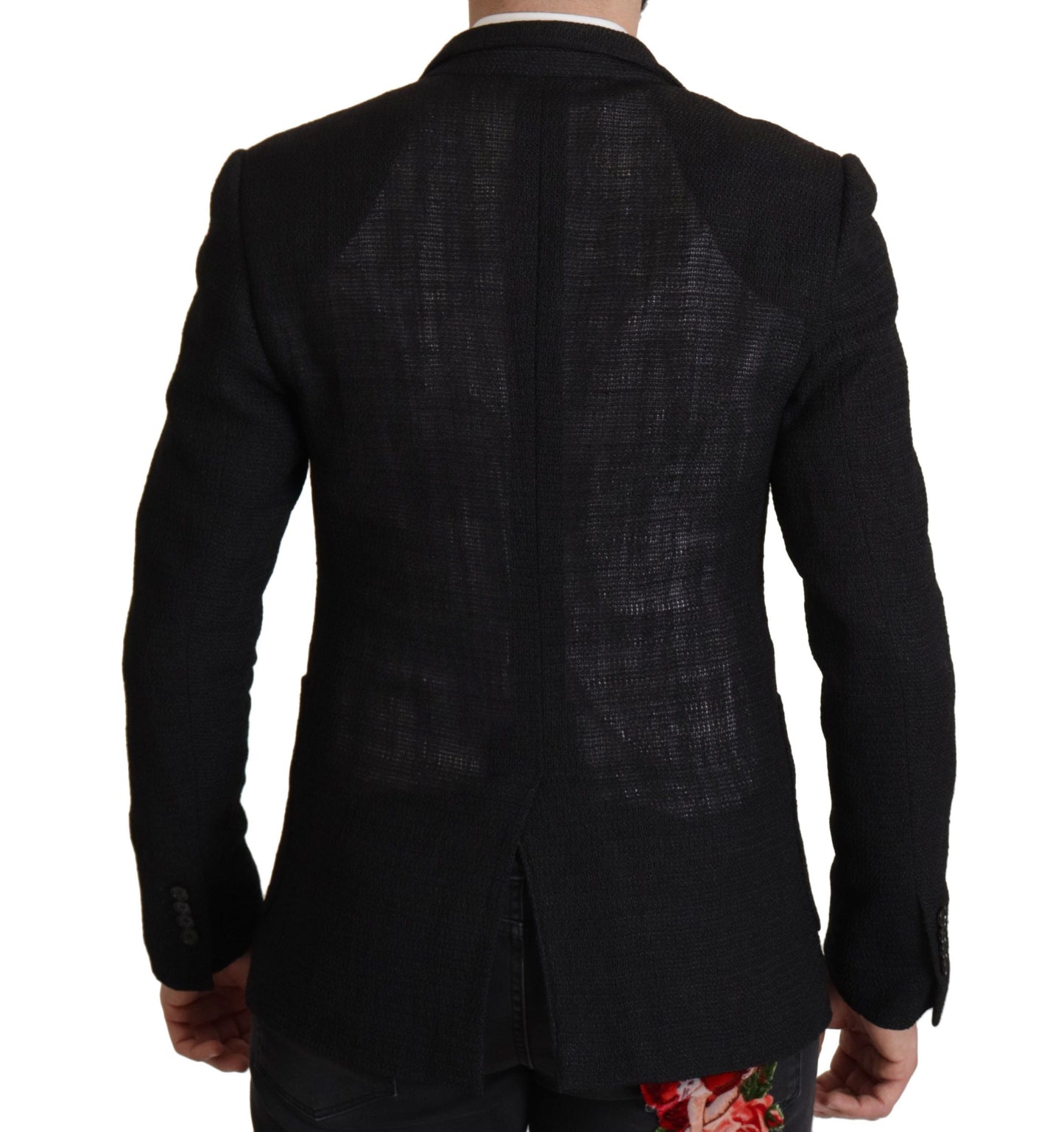 Dolce & Gabbana Black Single Breasted Coat Men Men's Blazer