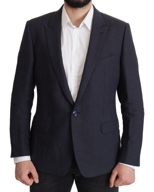 Dolce & Gabbana Dark Blue ALTA SARTORIA Jacket Coat Men's Blazer