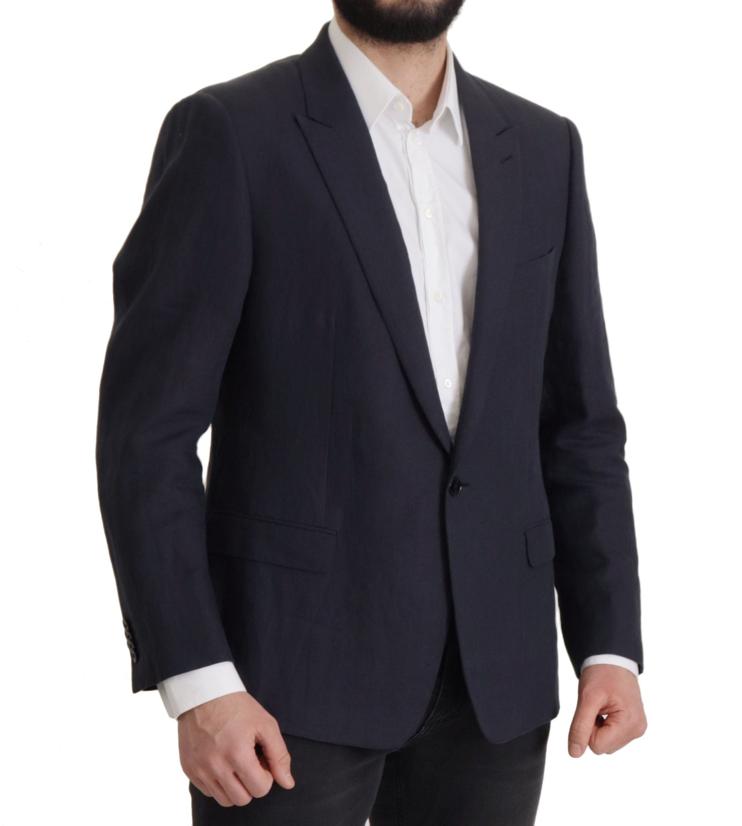 Dolce & Gabbana Dark Blue ALTA SARTORIA Jacket Coat Men's Blazer