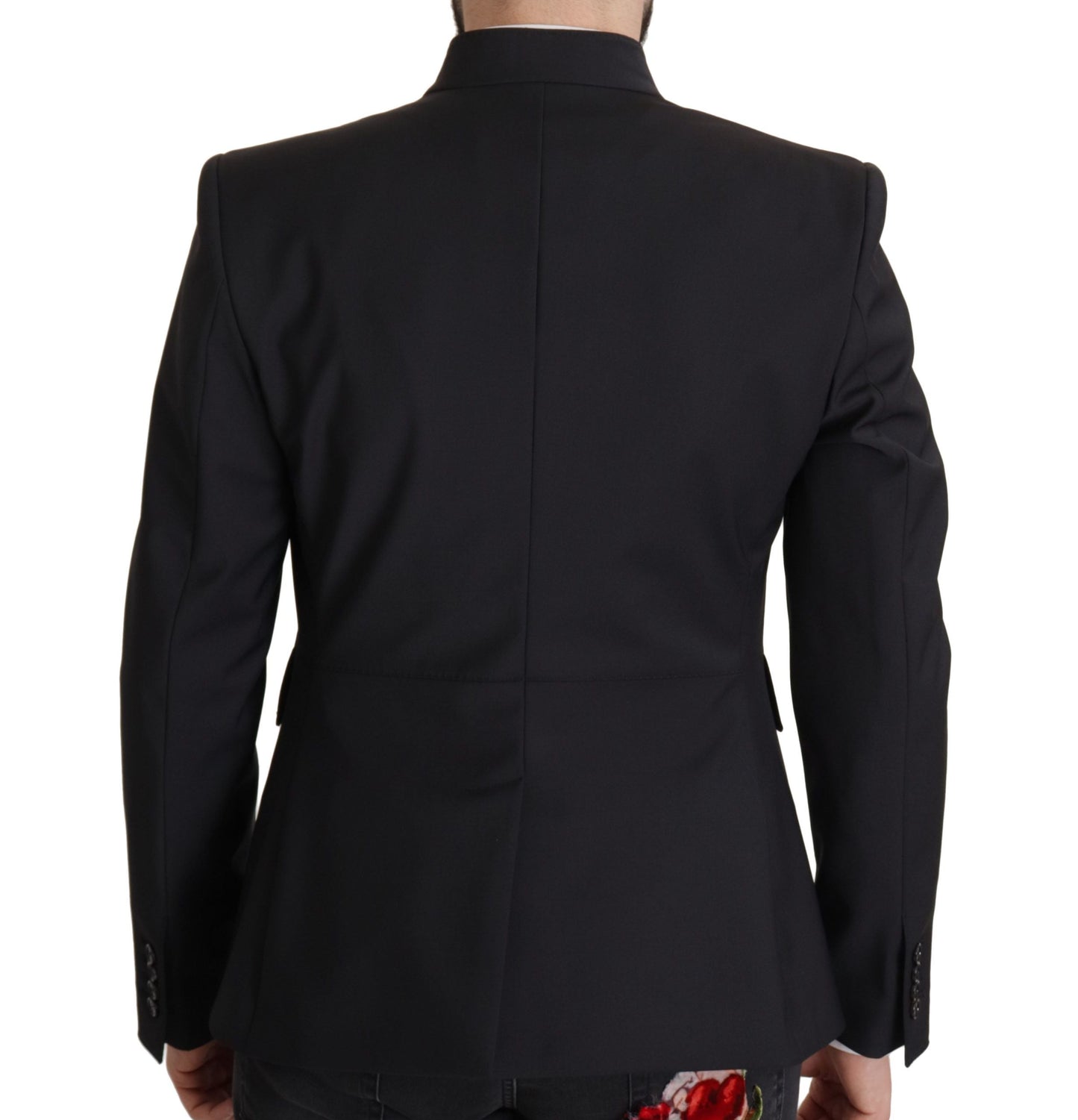 Dolce & Gabbana Black Wool Single Breasted Coat Men Men's Blazer
