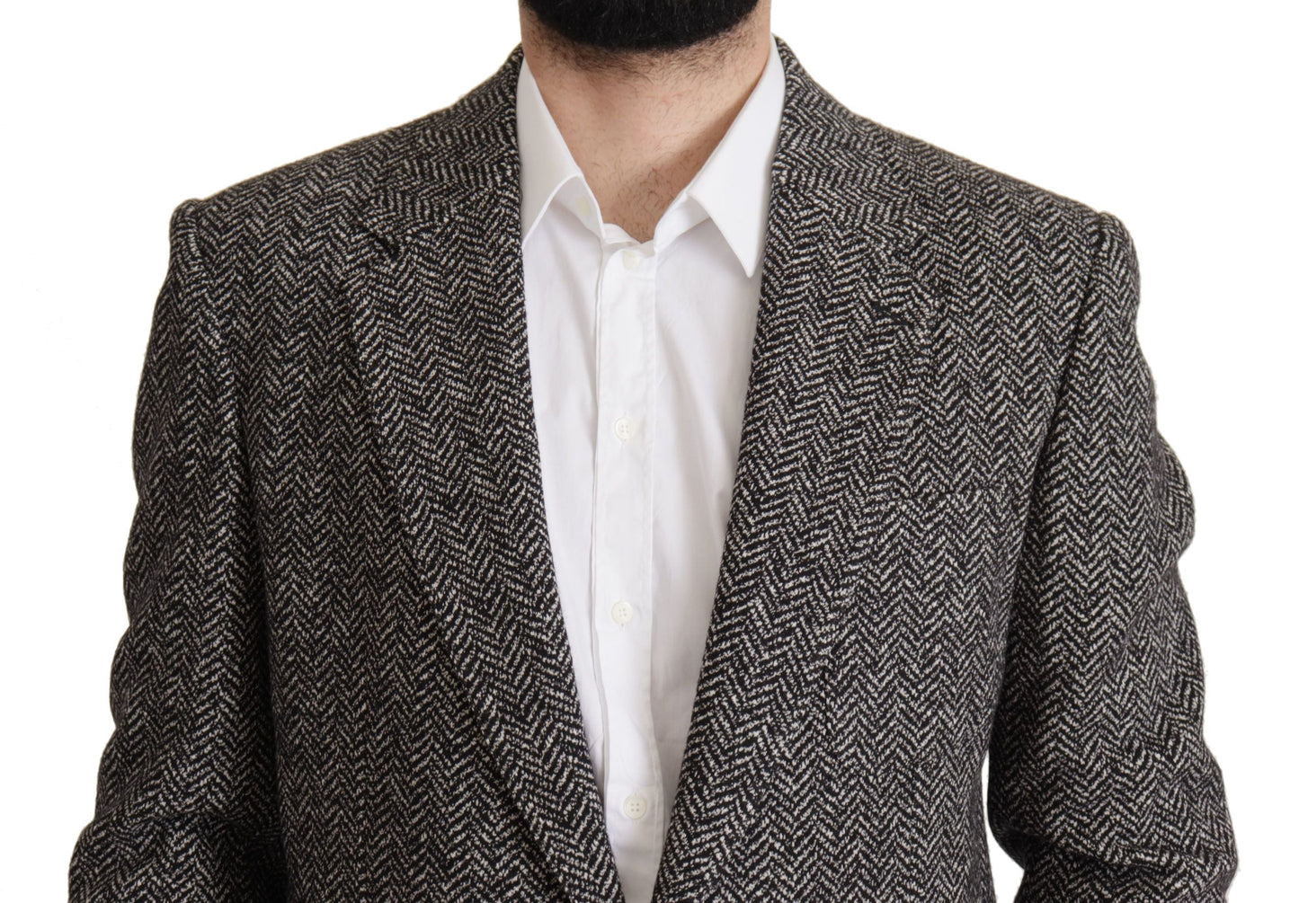 Dolce & Gabbana Gray Cotton Single Breasted Fantasy Men's Blazer