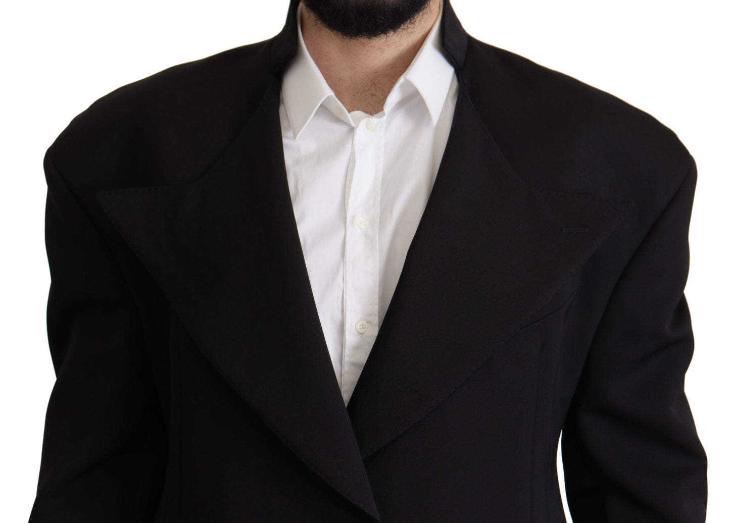 Dolce & Gabbana Black Wool Single Breasted Jacket Men's Blazer