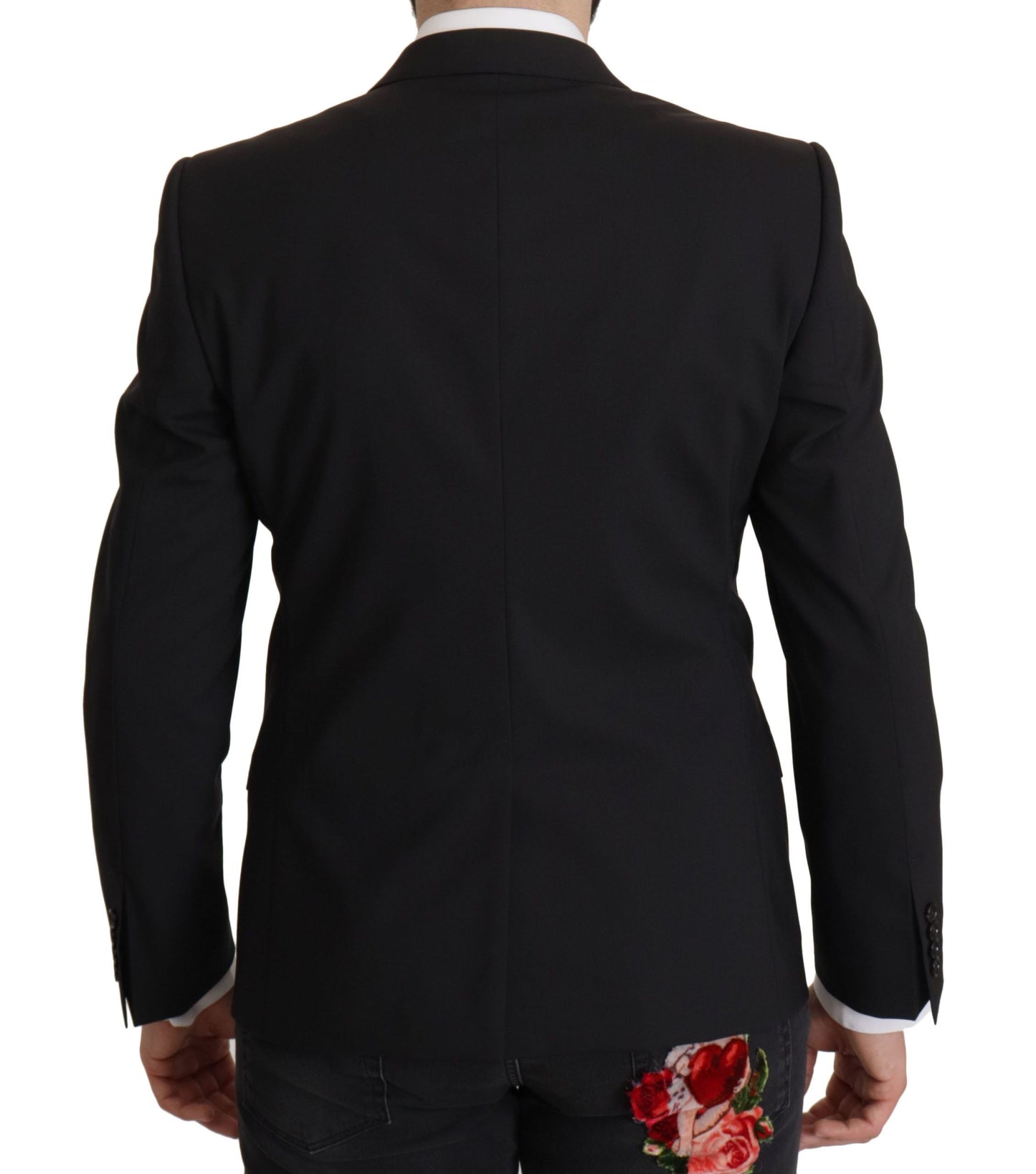 Dolce & Gabbana Black Single Breasted Jacket MARTINI Men's Blazer