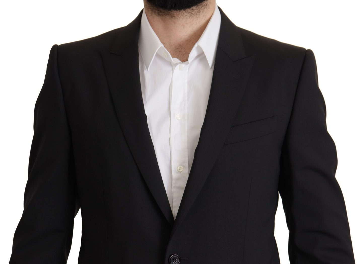 Dolce & Gabbana Black Single Breasted Jacket MARTINI Men's Blazer