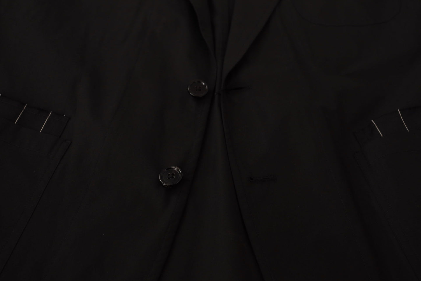 Dolce & Gabbana Black Cotton Single Breasted Blazer Men's Jacket