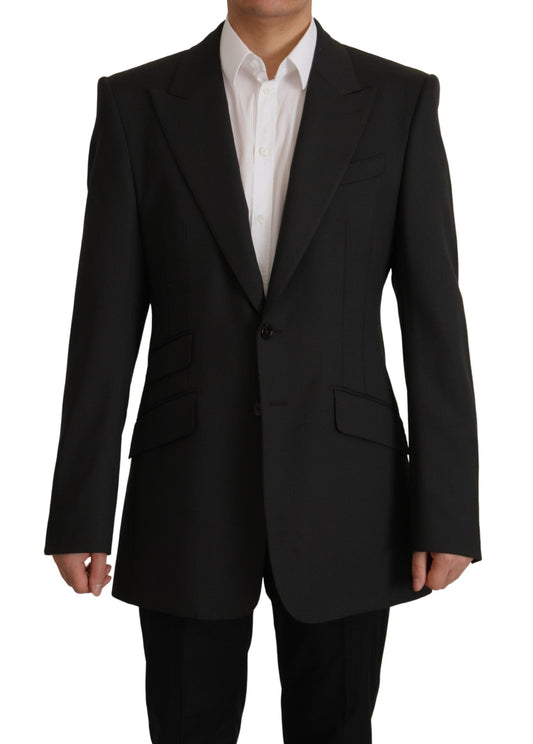 Dolce & Gabbana Black Wool Single Breasted Blazer Men's v