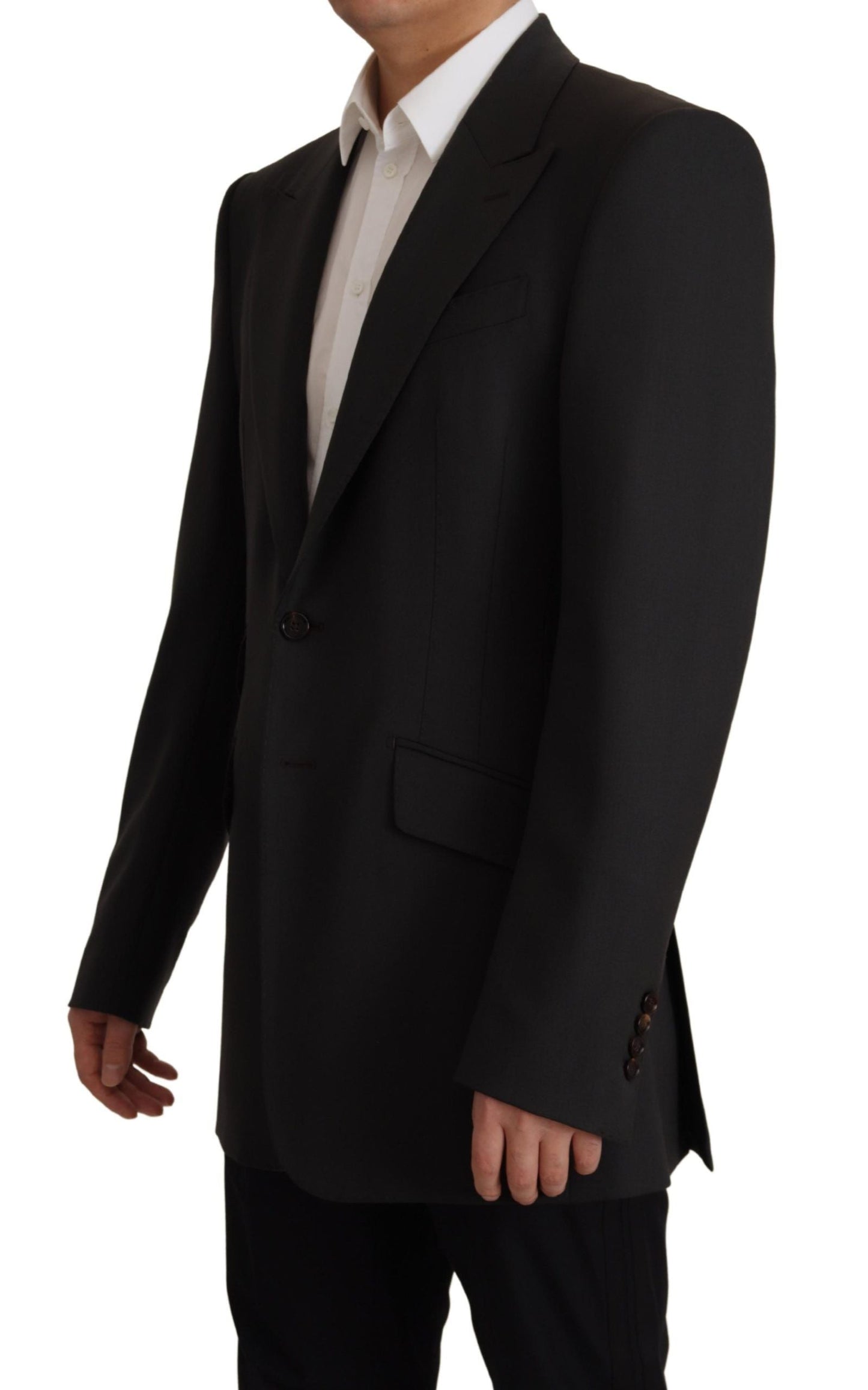 Dolce & Gabbana Black Wool Single Breasted Blazer Men's v