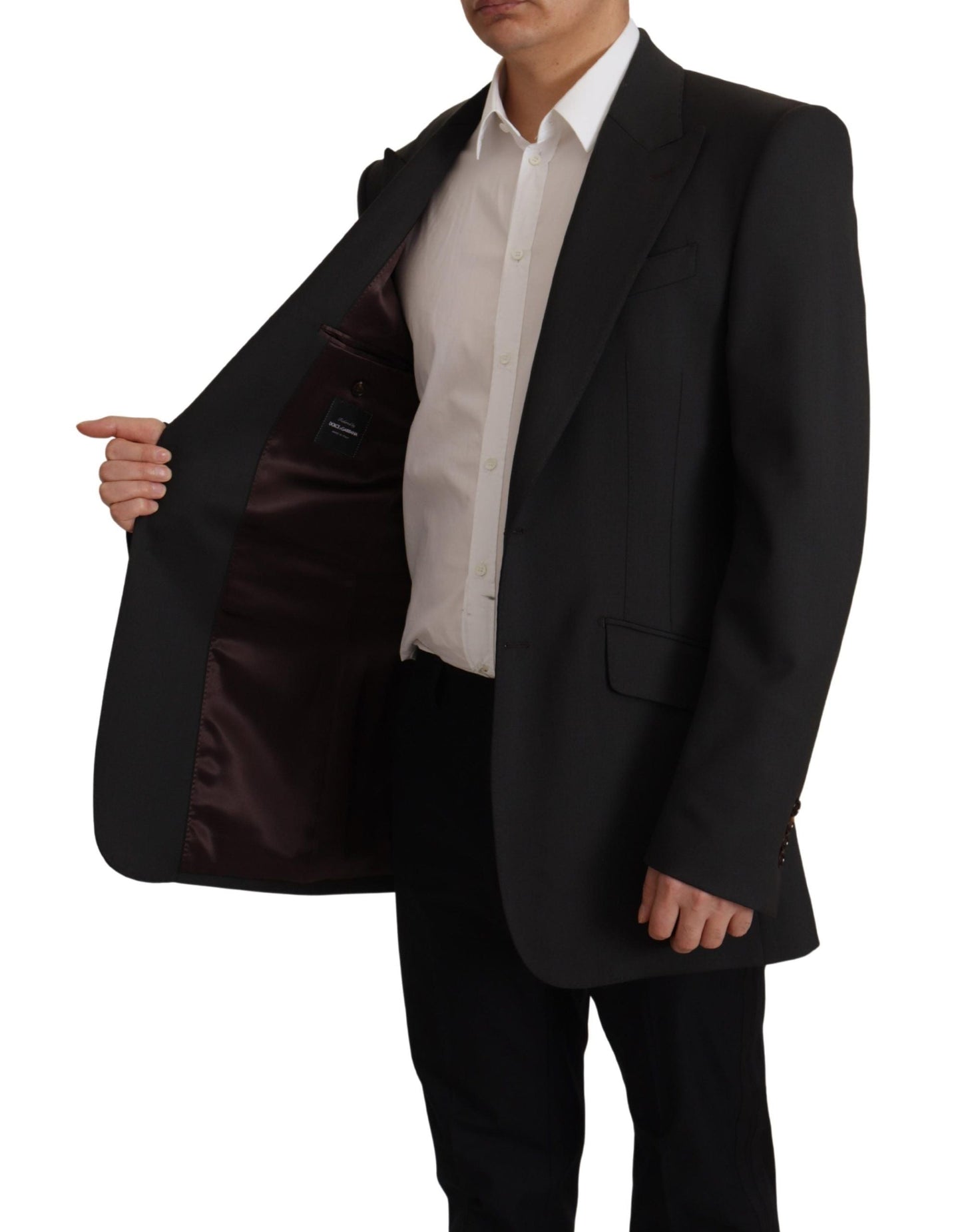 Dolce & Gabbana Black Wool Single Breasted Blazer Men's v